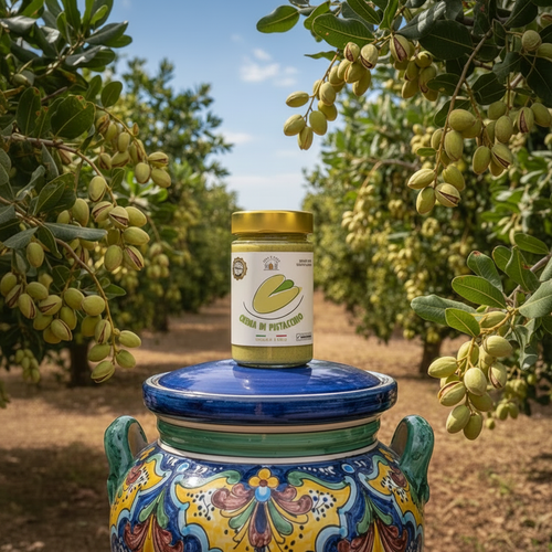 Crema di Pistacchio — Blue Flat Top Vase